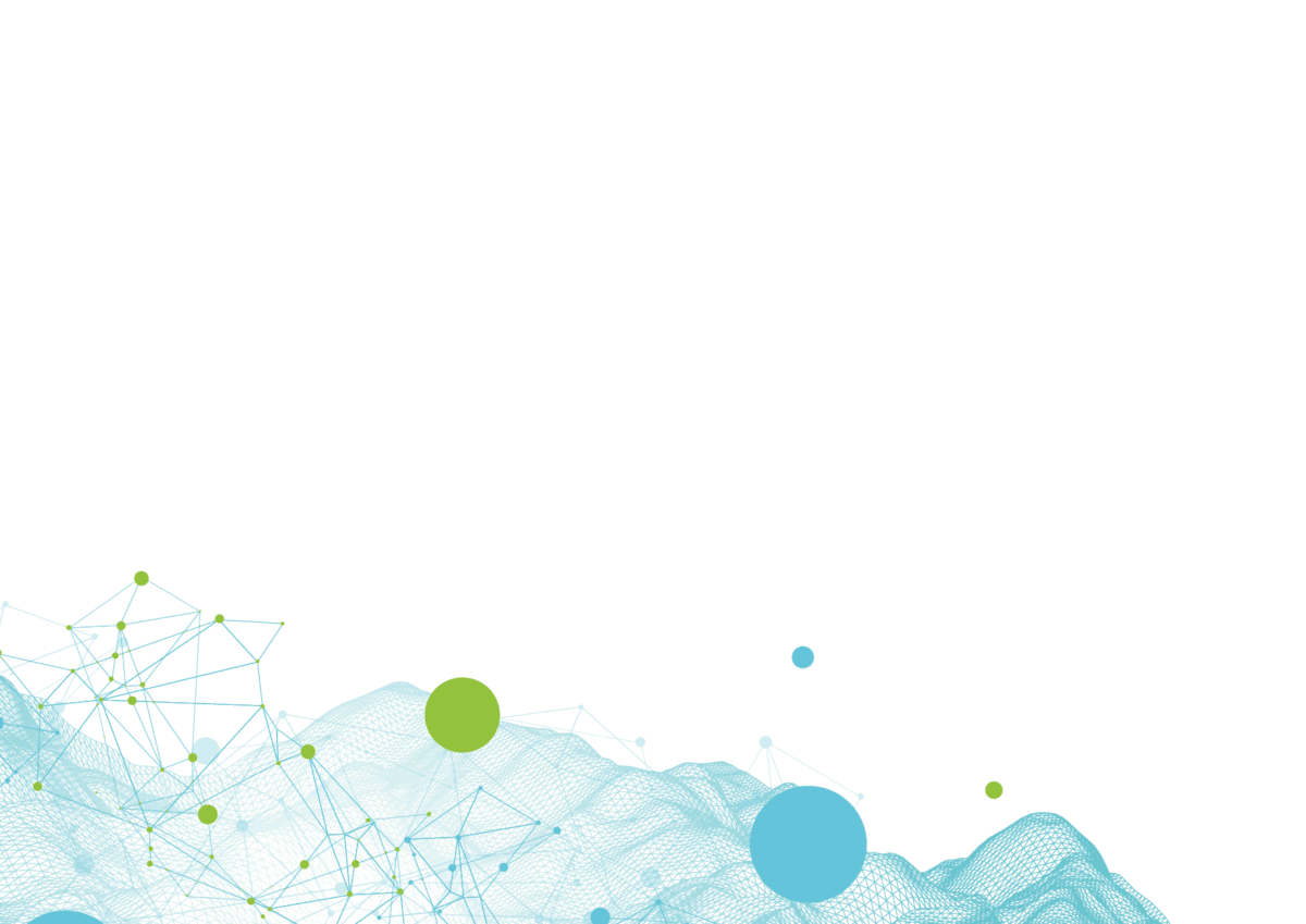 Netz mit blau-grünen Grafikelementen